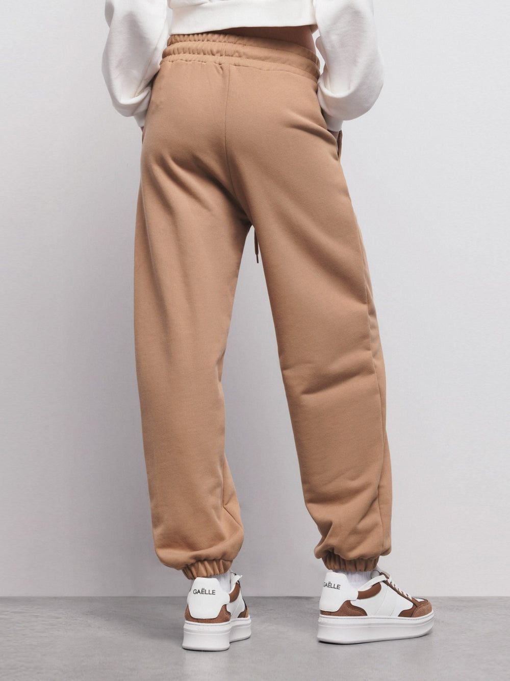 Gaëlle Paris Pantalone Tuta Gaelle Con Logo da Donna - Beige