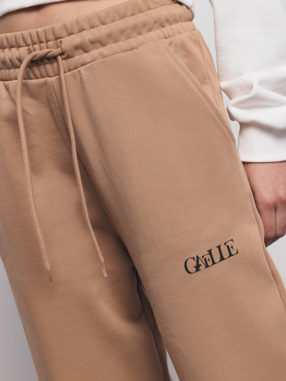 Gaëlle Paris Pantalone Tuta Gaelle Con Logo da Donna - Beige