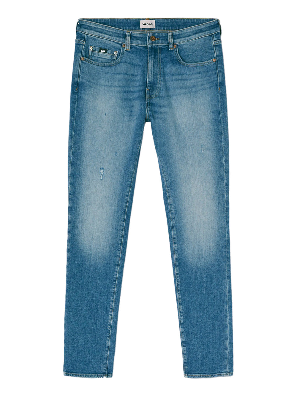 Jeans Slim Gas Comfort 12.70 Oz da Uomo - Denim