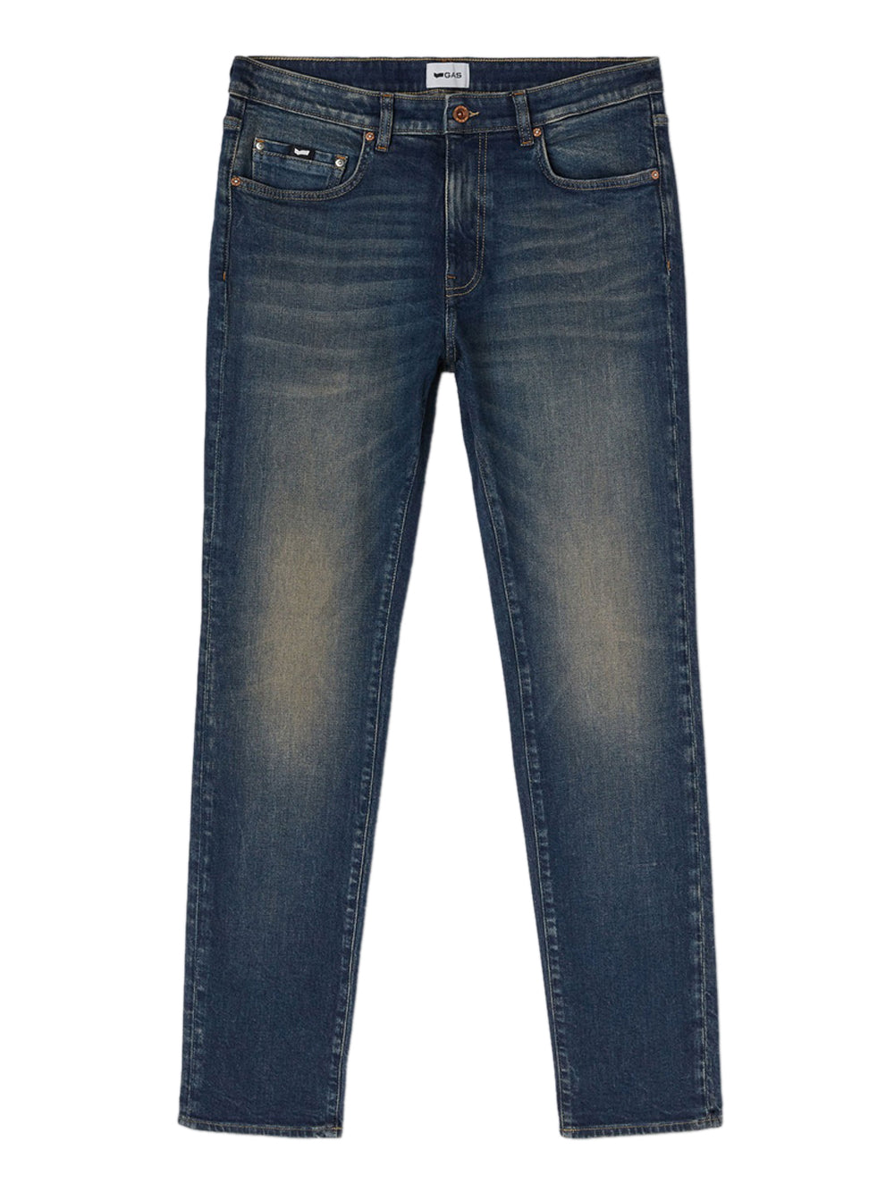 Jeans Slim Gas Comfort 12.70 Oz da Uomo - Denim