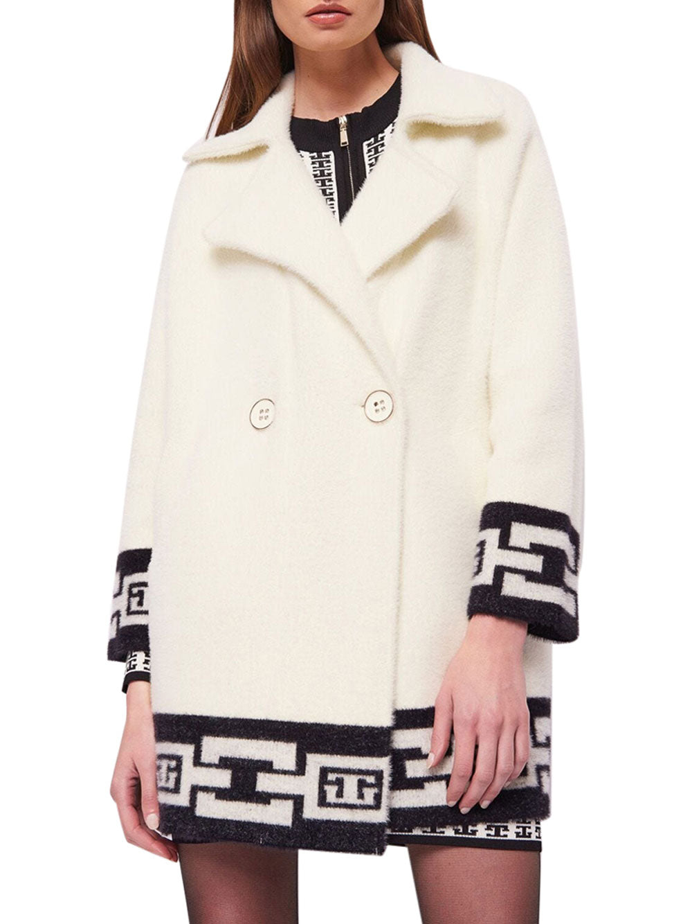 Cappotto Gaudì Jacquard da Donna - Bianco