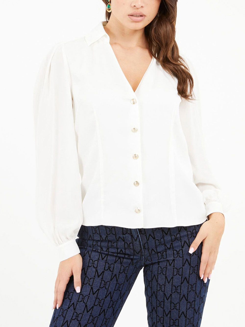 Camicia Casual Guess Cora da Donna - Bianco