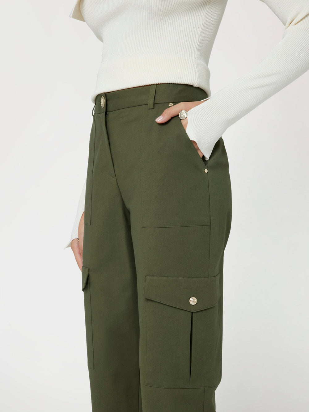 Pantalone Cargo Guess Alice da Donna - Verde