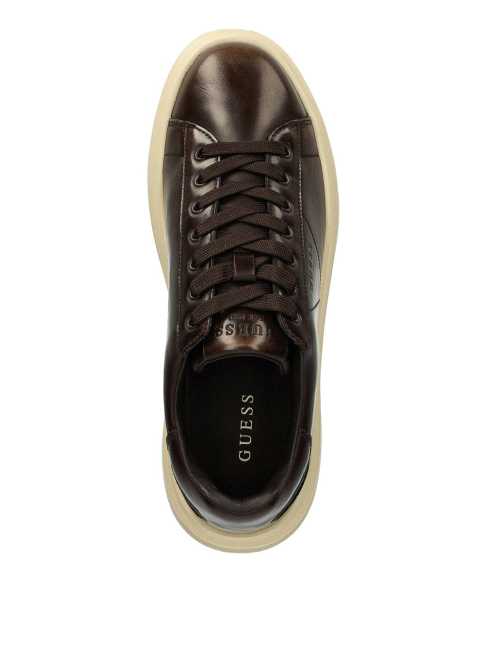 Sneakers Guess Elba Brushed da Uomo - Marrone