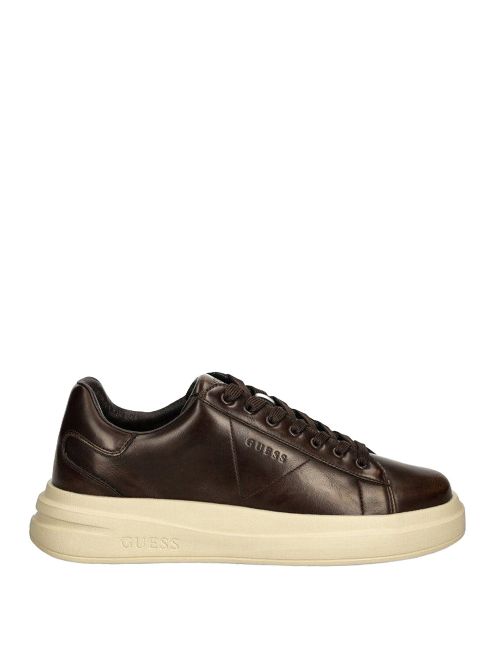 Sneakers Guess Elba Brushed da Uomo - Marrone