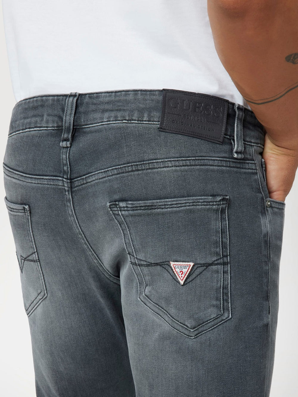 Jeans Skinny Guess Miami da Uomo - Grigio