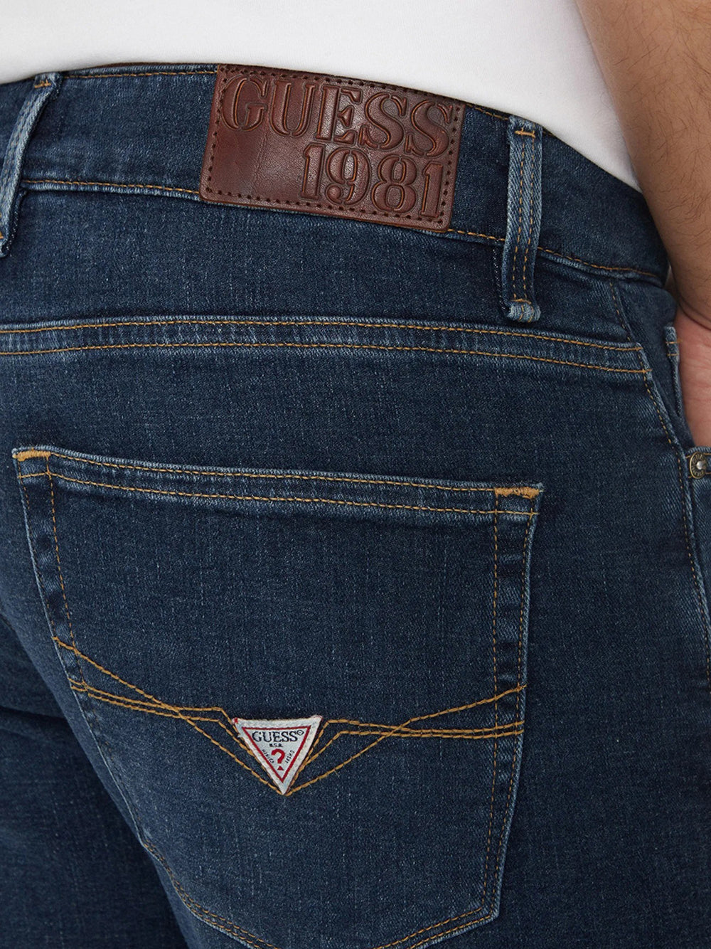 Jeans Slim Guess Angels da Uomo - Blu