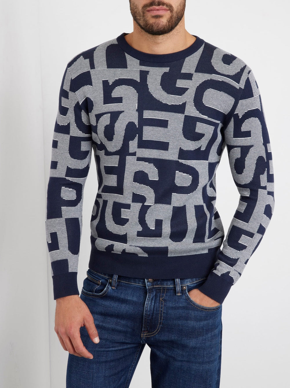 Maglione Guess Denny da Uomo - Blu