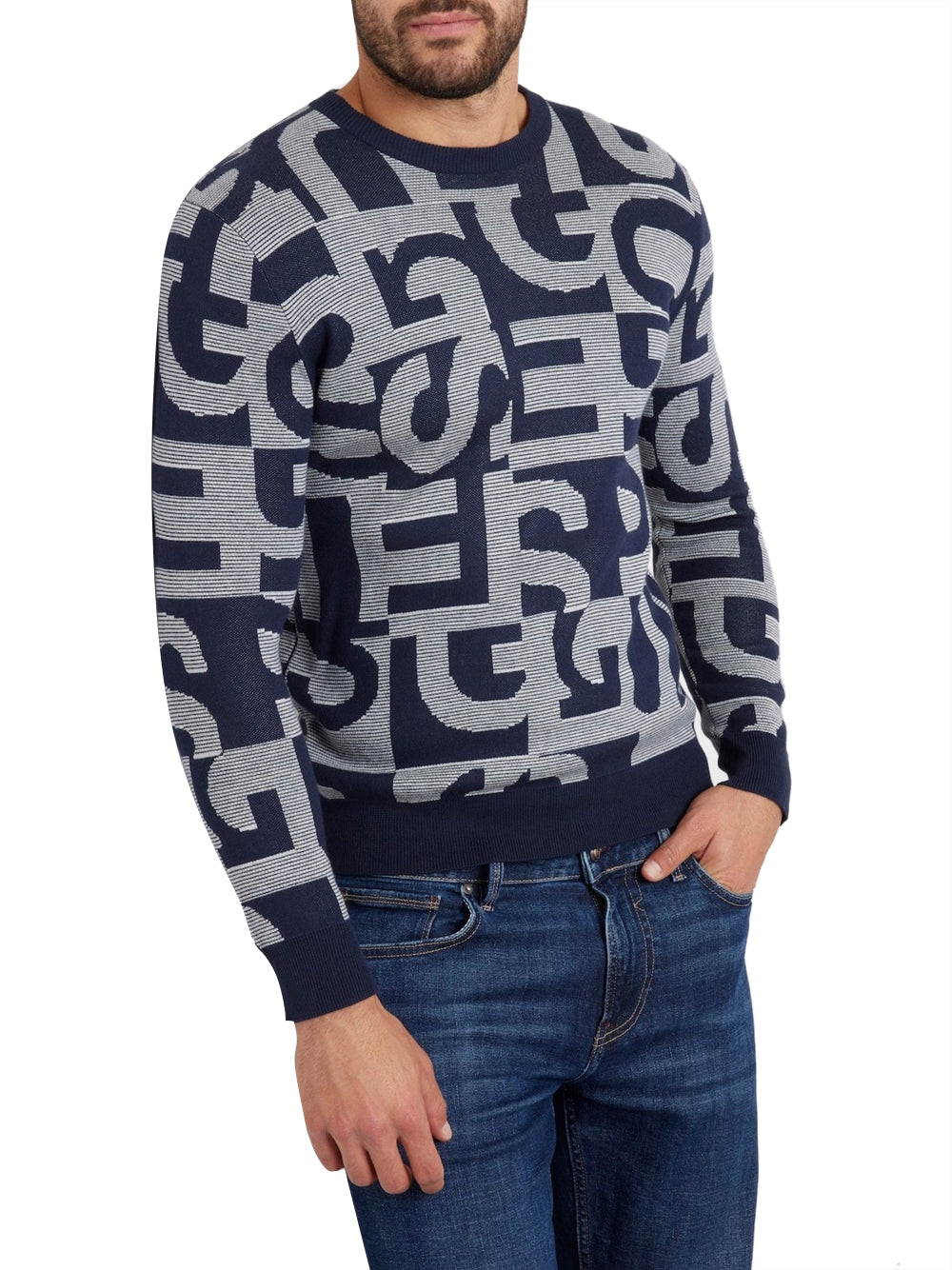 Maglione Guess Denny da Uomo - Blu