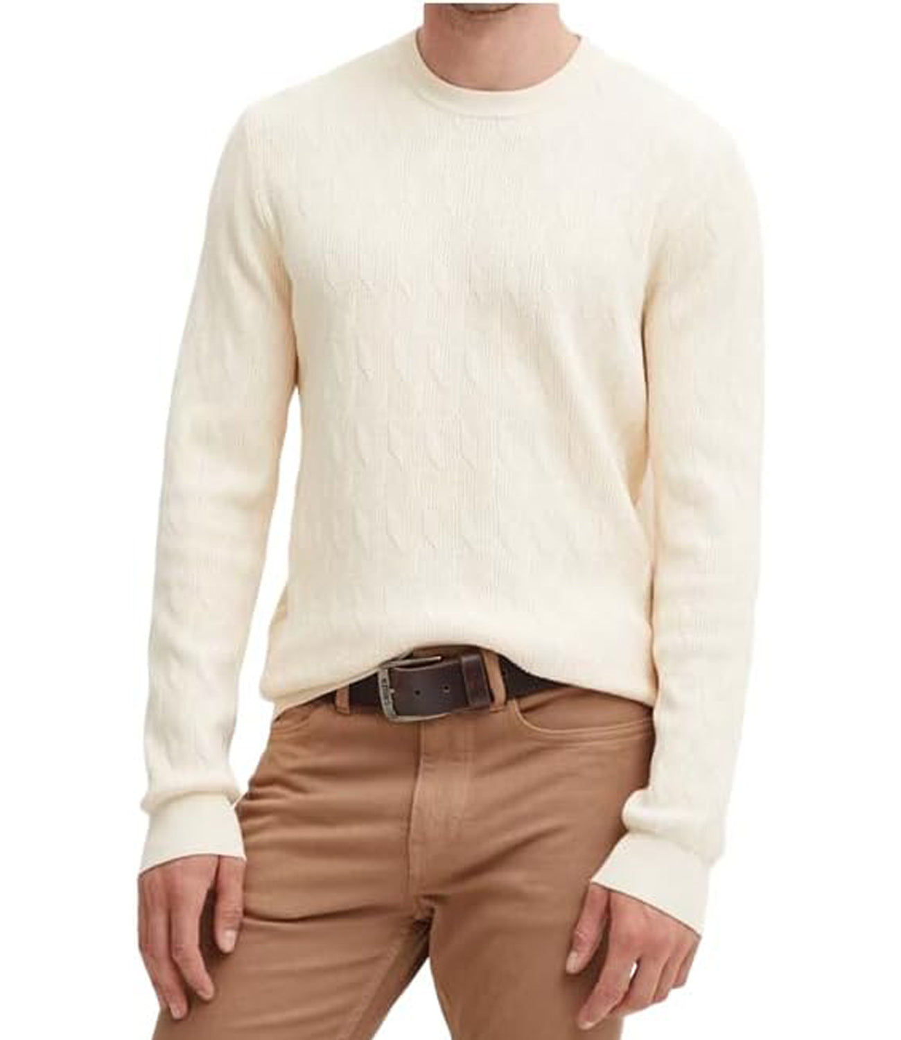 Guess Maglione Girocollo Uomo Mod. M4YR13 Z3FC2 G047 Panna Avorio