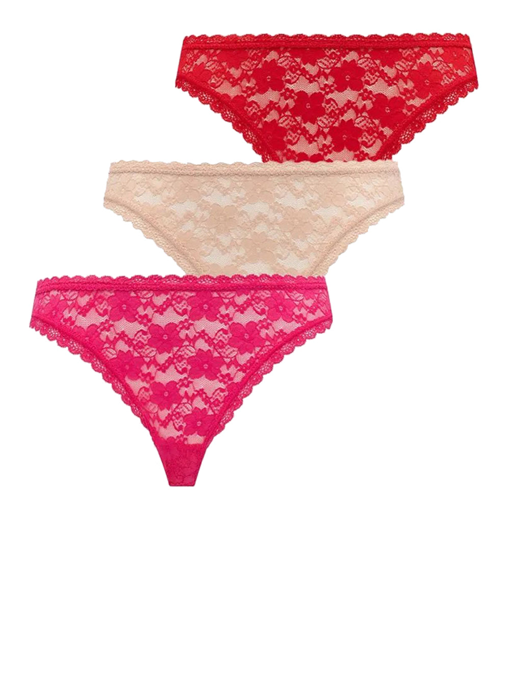 Slip Guess Basic Lace Brazilian da Donna - Rosso Fuxia Rosa