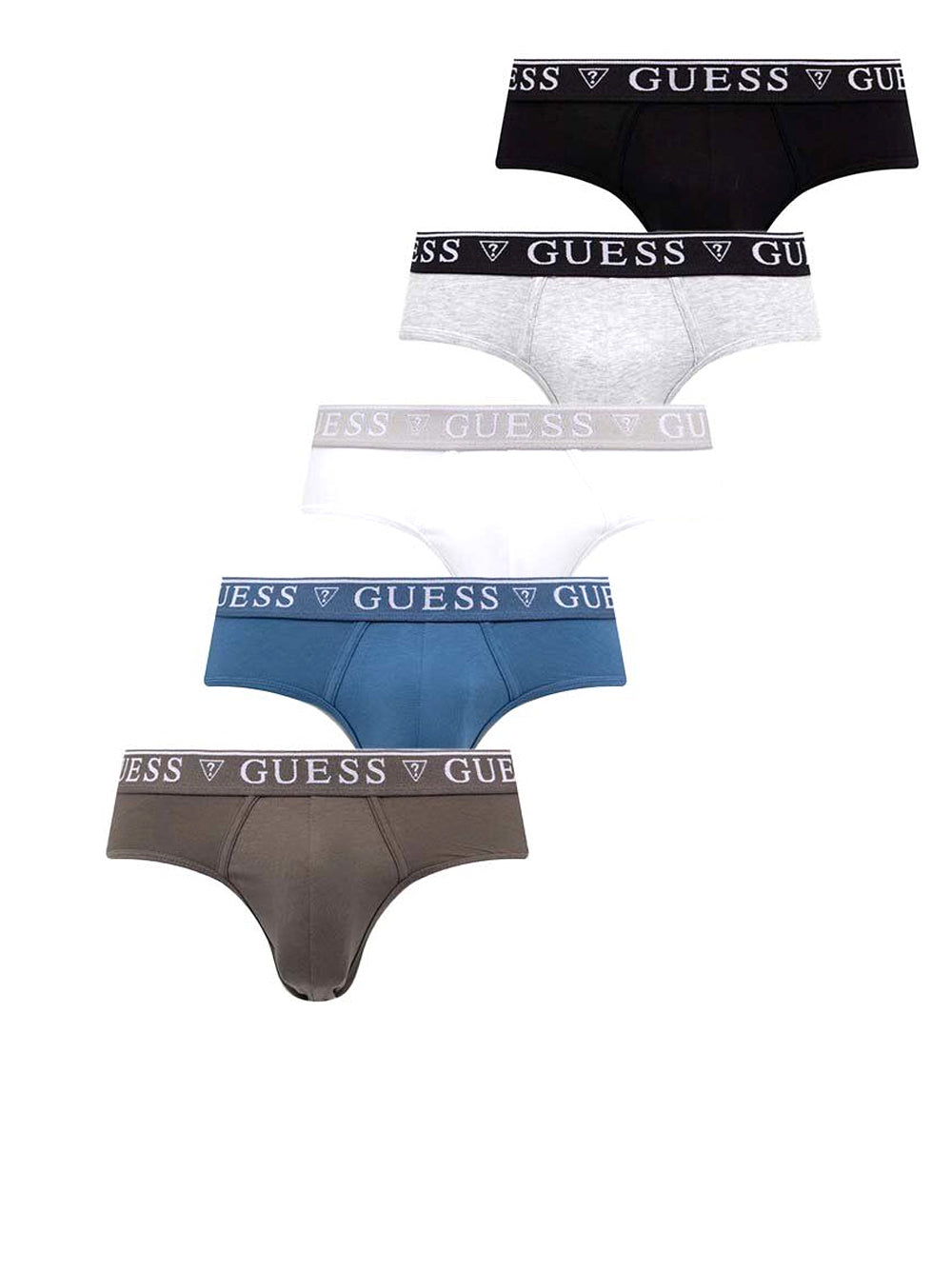 Slip Guess Njfmb 5 Pack da Uomo - Multicolore