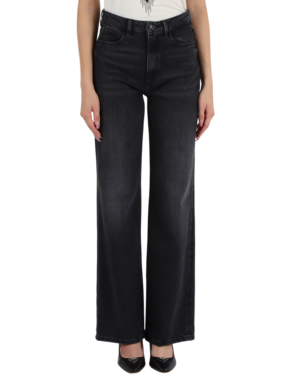 Jeans Wide Guess da Donna - Nero