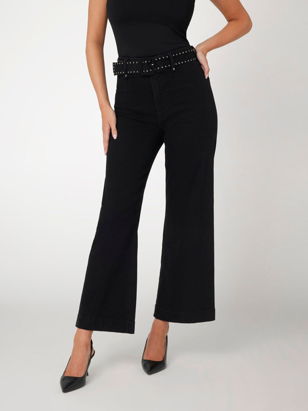 Jeans Wide Guess Dakota da Donna - Nero