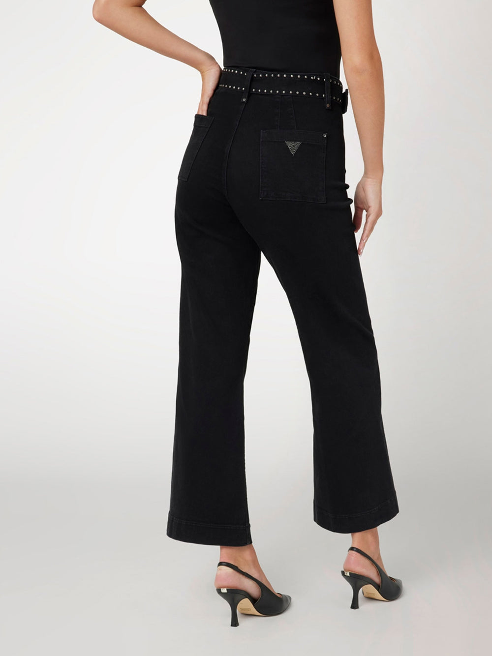 Jeans Wide Guess Dakota da Donna - Nero