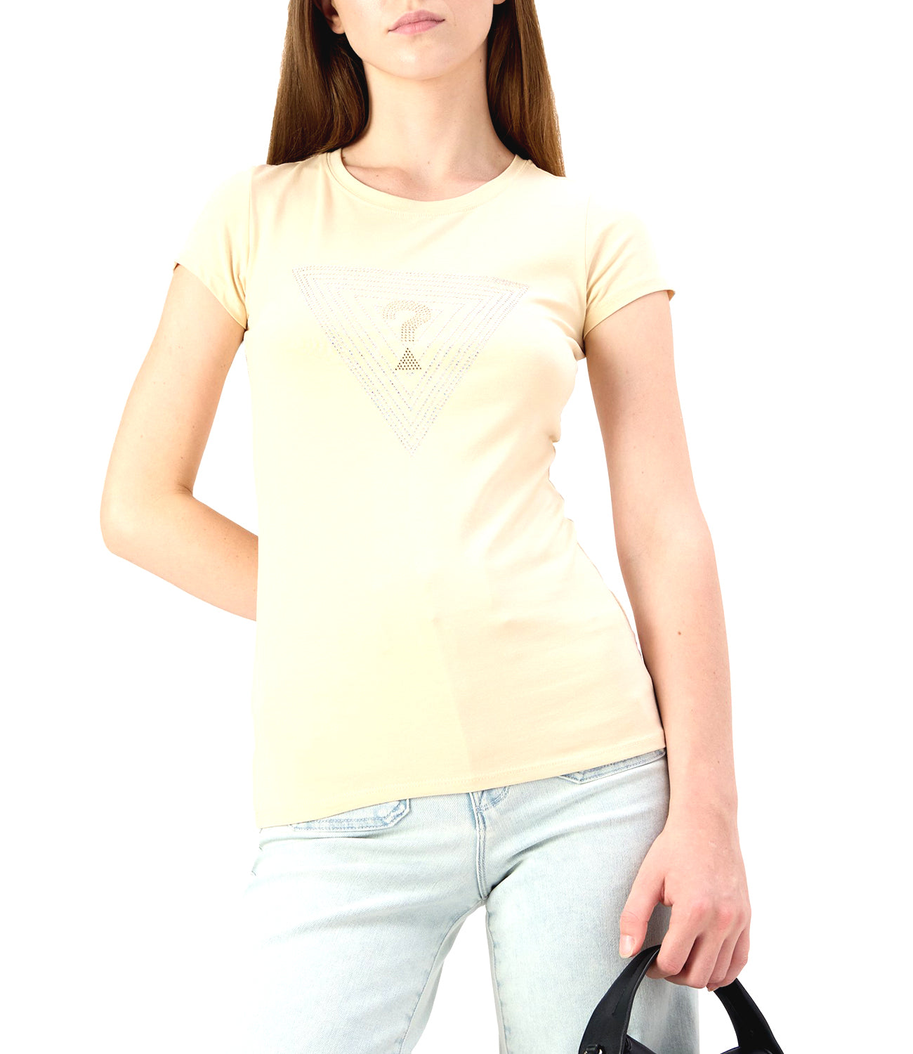 Guess T-shirt Donna Mod. W4BI41 KA0Q1 G1W7 Beige