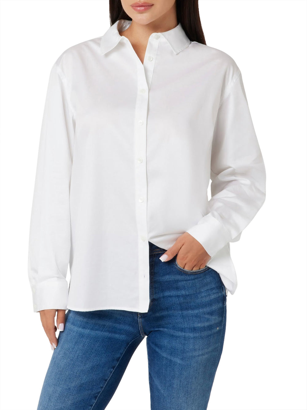 Camicia Guess Erica Oversized da Donna - Bianco