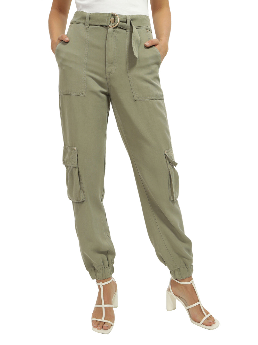 Pantalone Cargo Guess Katrin da Donna - Verde