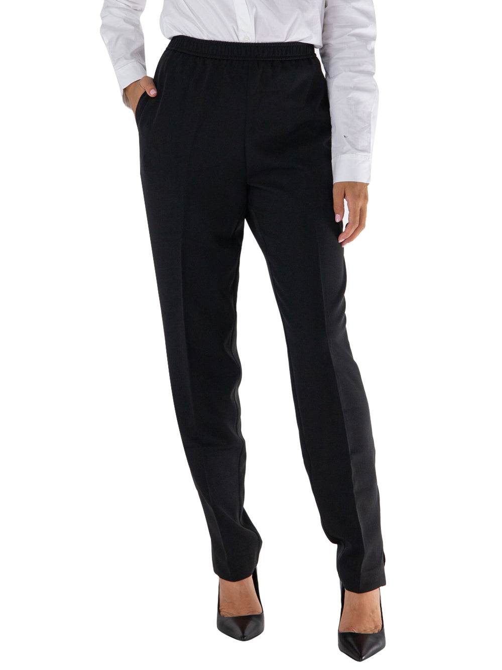 Pantalone Chino Guess Roberta Structure da Donna - Nero