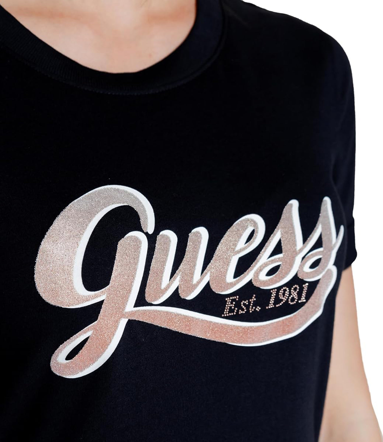 Guess T-shirt Donna Mod. W4YI09 JA914 JBLK BLACK Nero