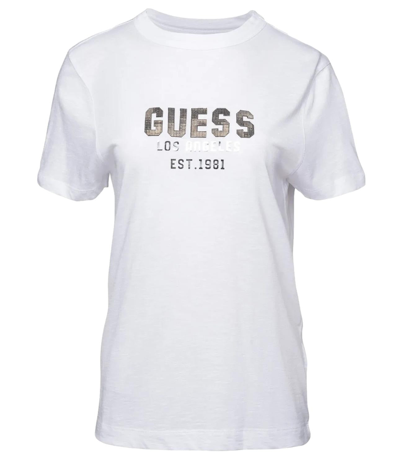 Guess T-shirt Donna Mod. W4YI35 KC8T0 G011 WHITE Bianco