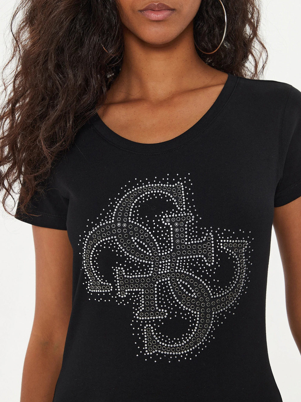 T-shirt Guess 4G Logo da Donna - Nero