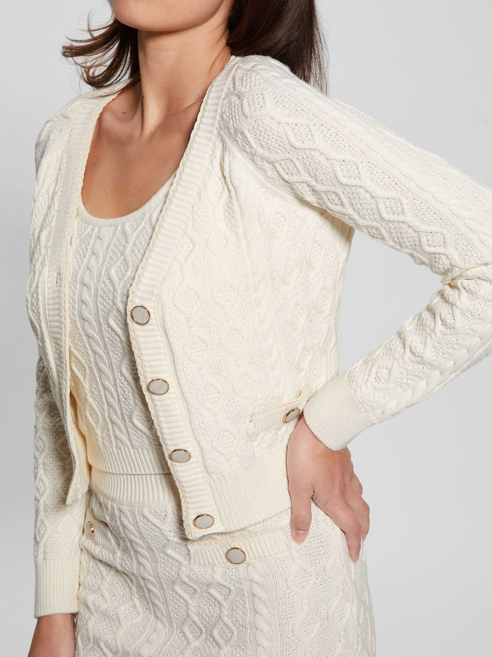 Cardigan Guess Isabelle da Donna - Bianco