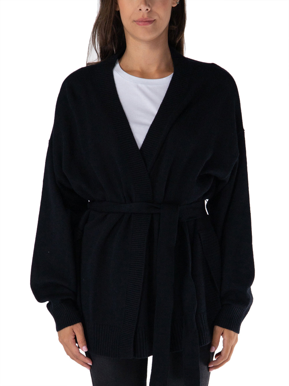 Cardigan Guess Matilda Belted da Donna - Nero