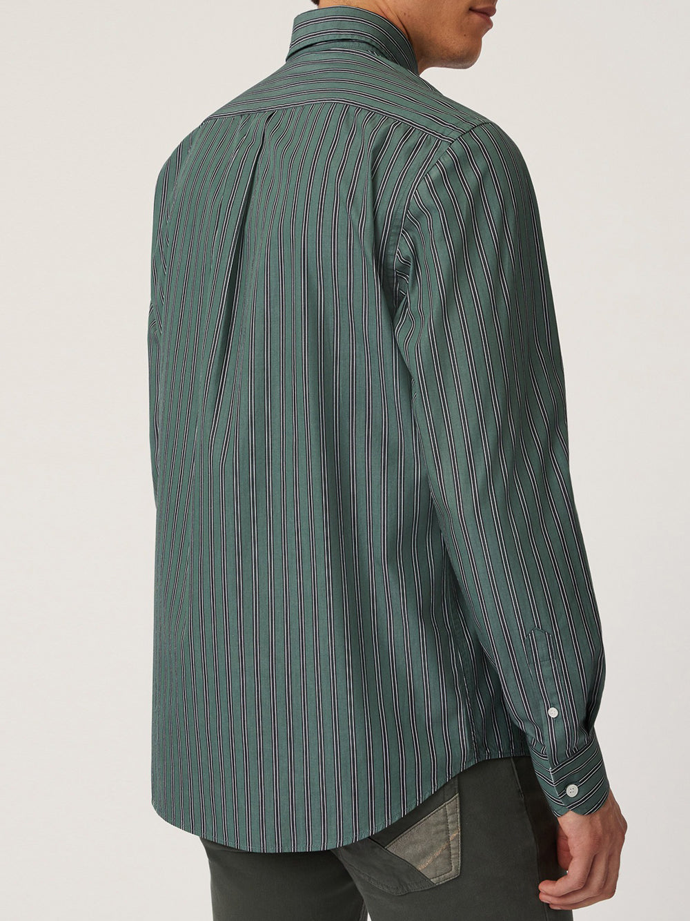 Camicia Casual Harmont & Blaine A Righe Reg da Uomo - Verde