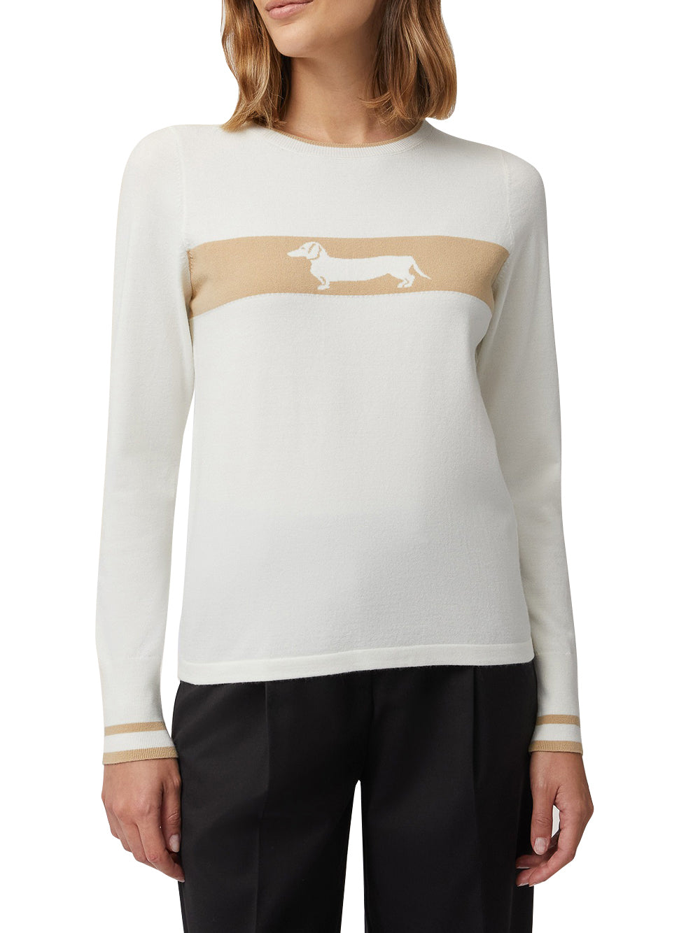 Pullover Harmont & Blaine Jacquard da Donna - Bianco