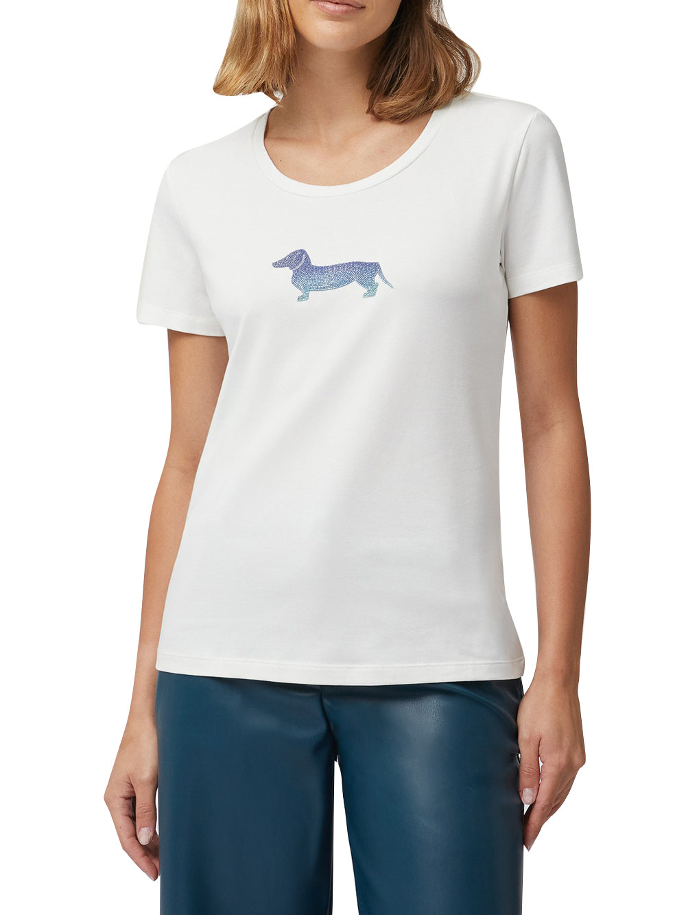 T-shirt Harmont & Blaine Con Bassotto da Donna - Bianco