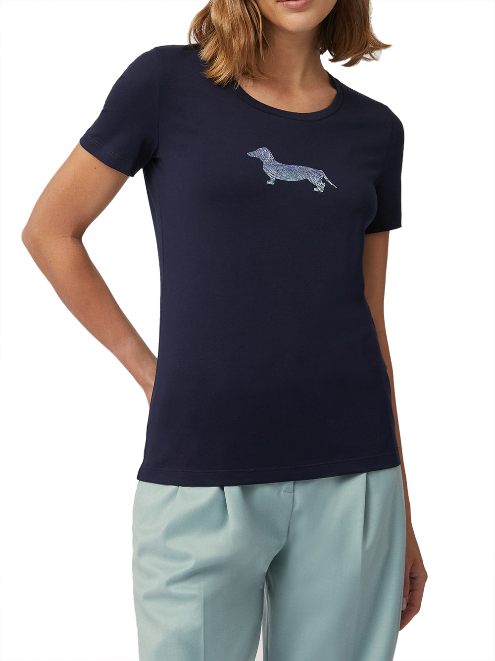 T-shirt Harmont & Blaine Con Bassotto da Donna - Blu