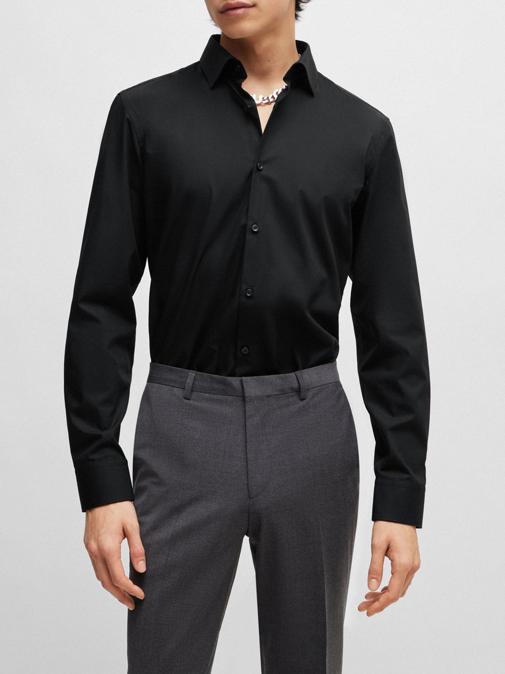 Camicia Hugo Boss Kenno da Uomo - Nero