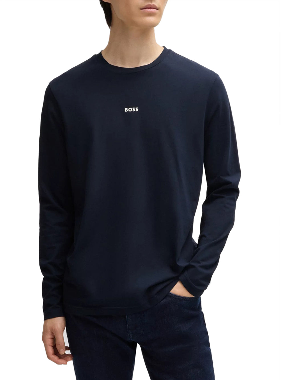 T-shirt Hugo Boss Tchark da Uomo - Blu