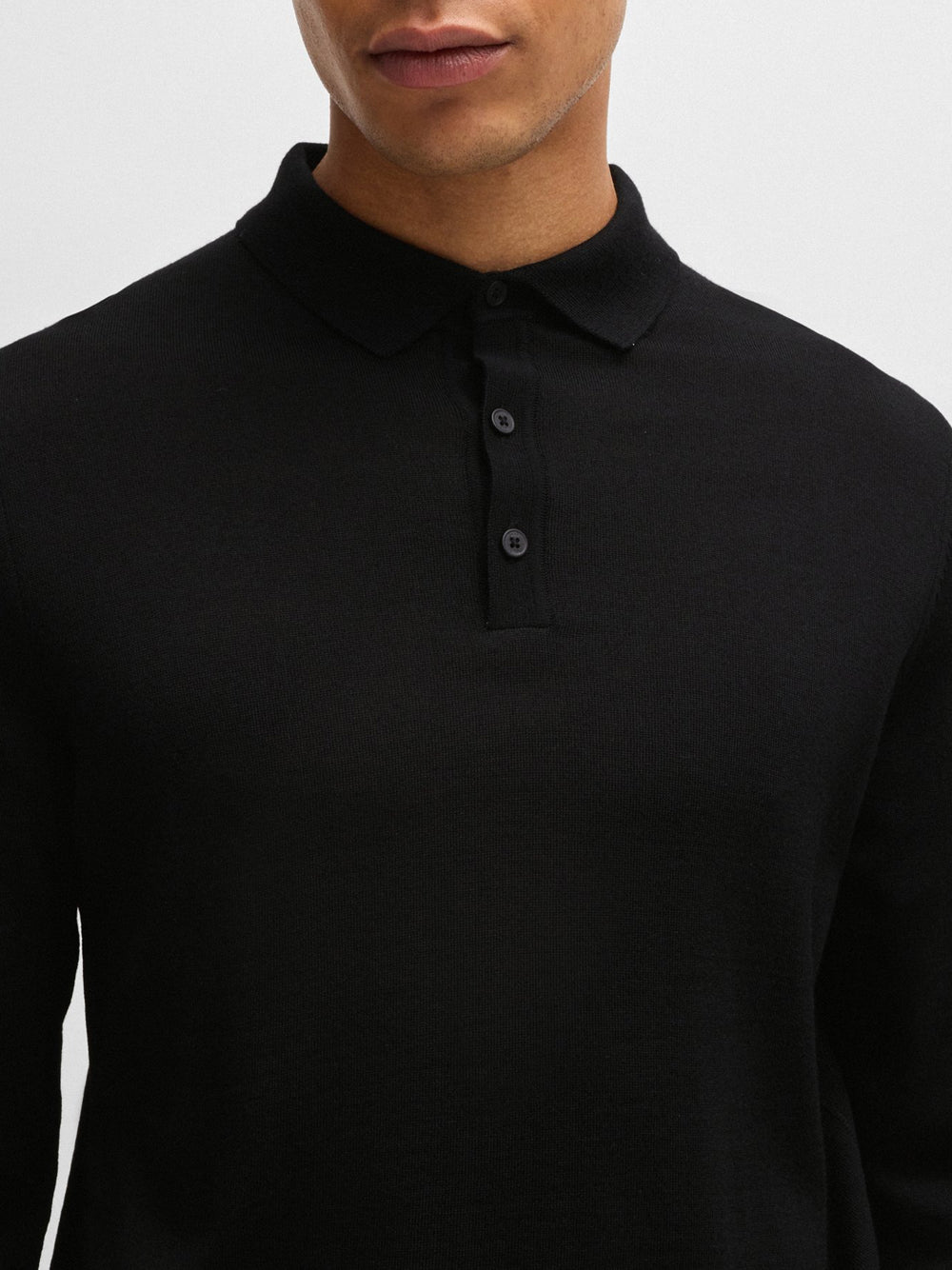 Maglia Hugo Boss Collo Polo Lancione da Uomo - Nero