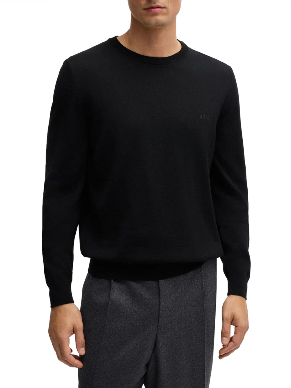 Pullover Hugo Boss Botto da Uomo - Nero