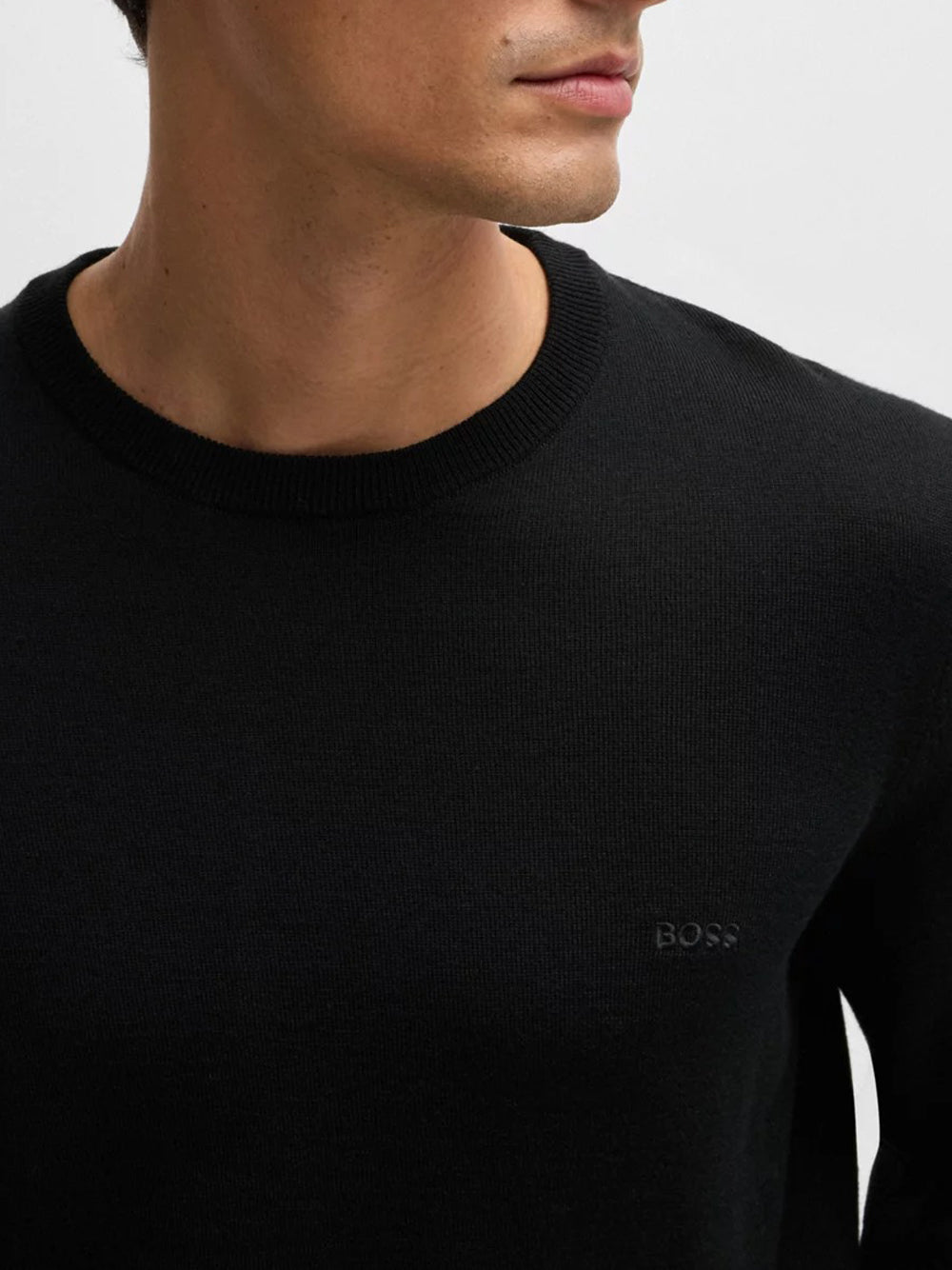 Pullover Hugo Boss Botto da Uomo - Nero