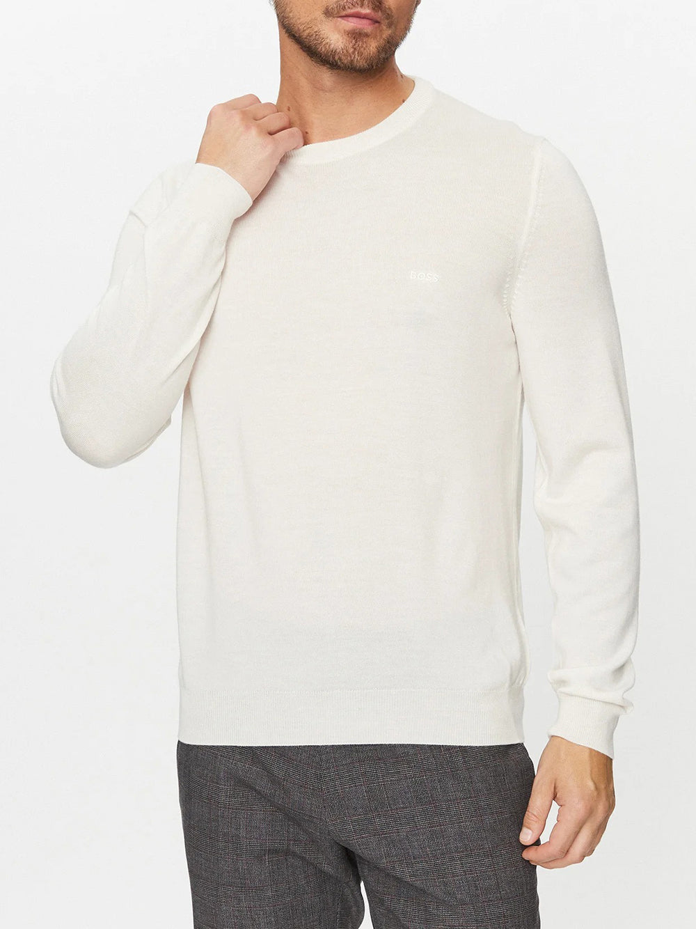 Pullover Hugo Boss Botto da Uomo - Bianco