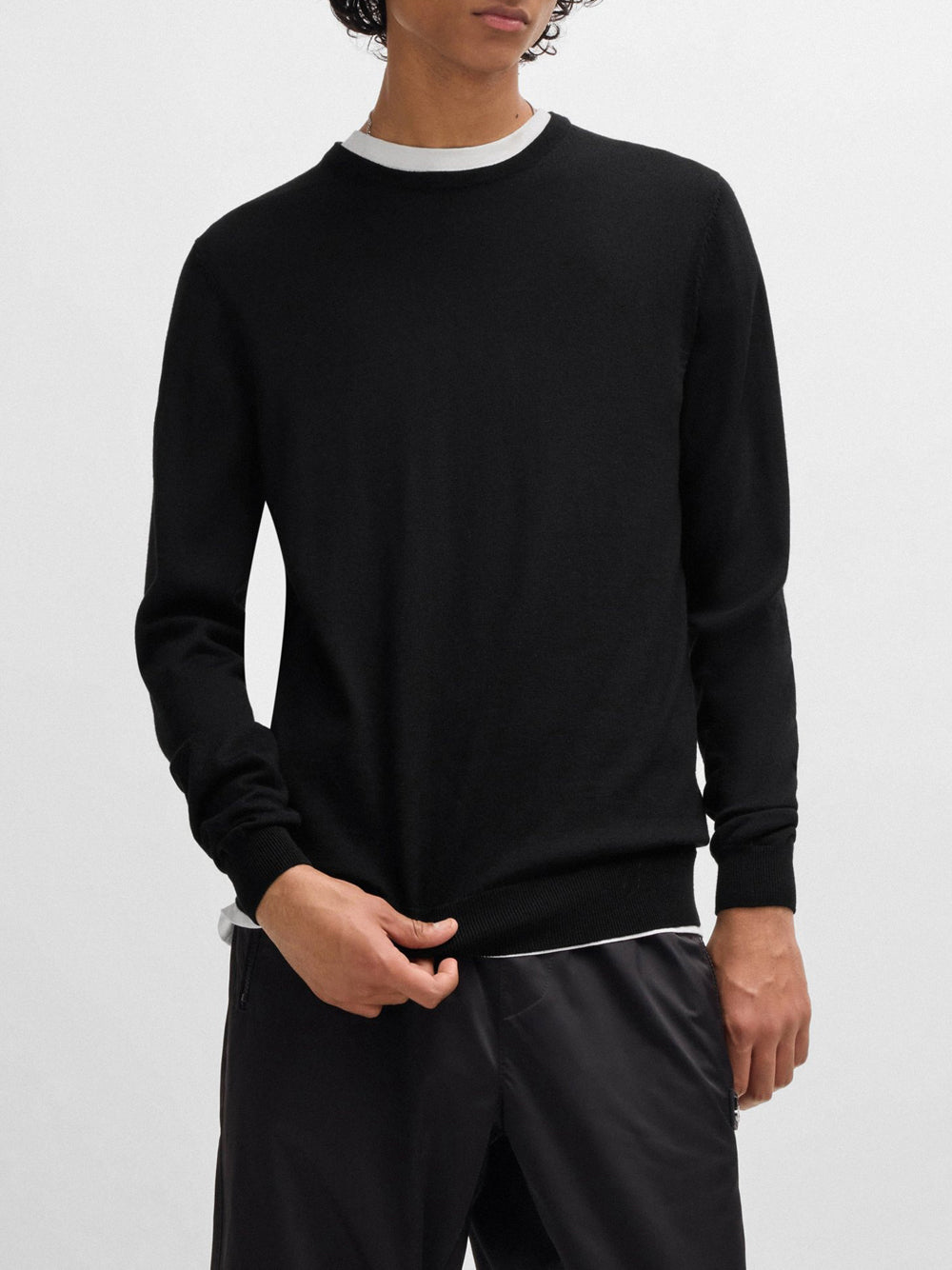 Pullover Hugo Boss San Cedric da Uomo - Nero