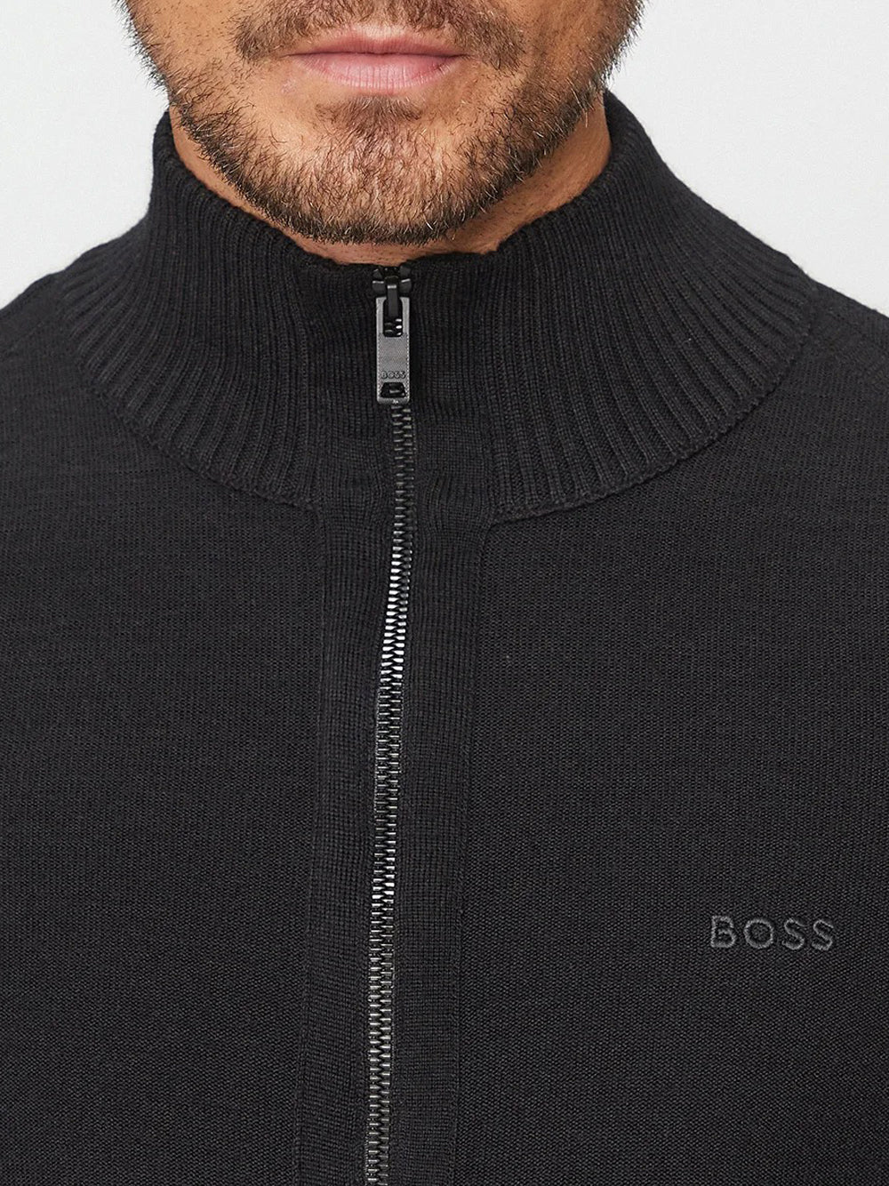 Cardigan Hugo Boss Avac da Uomo - Nero