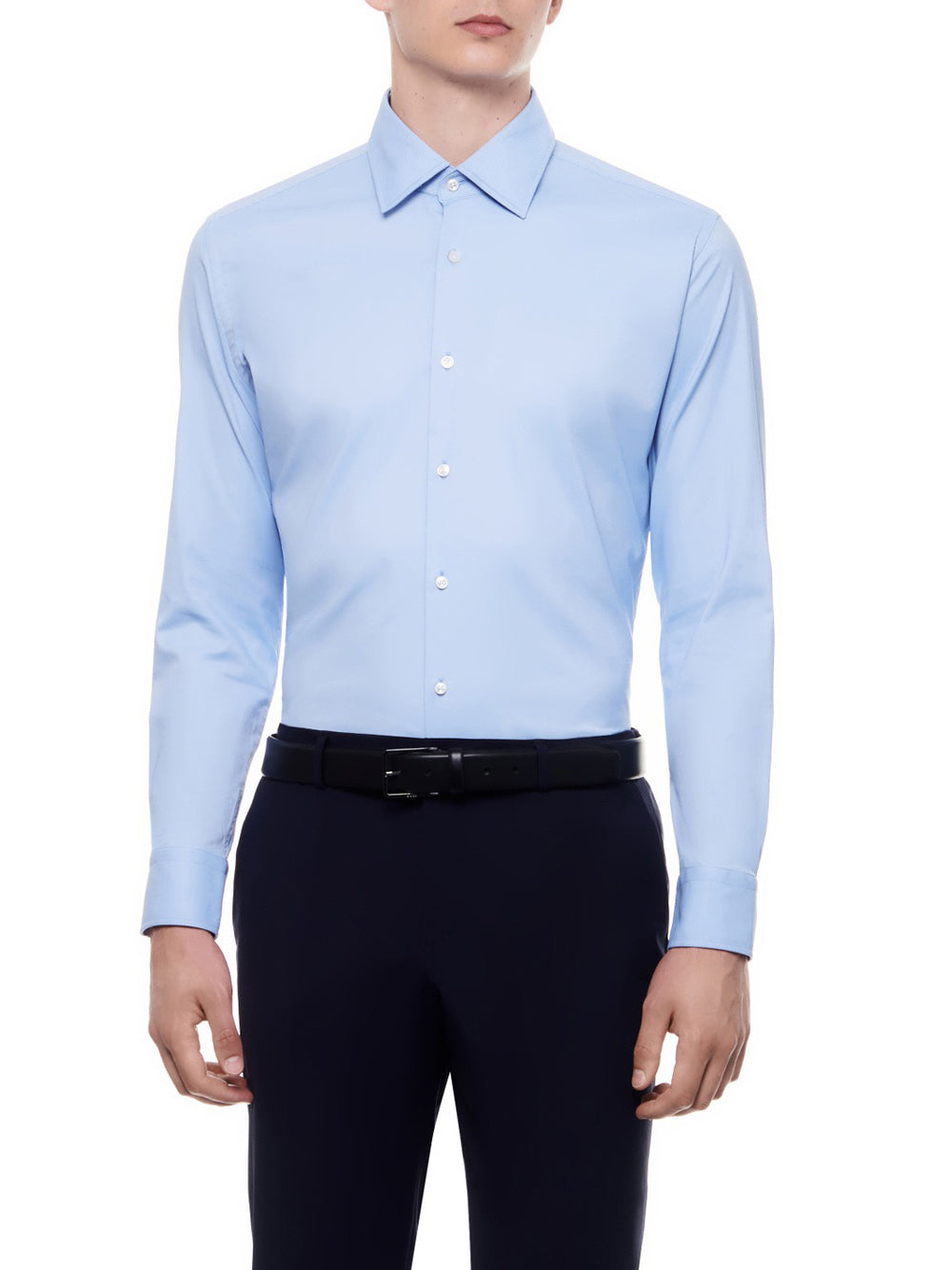 Camicia Classica Hugo Boss Hank da Uomo - Celeste