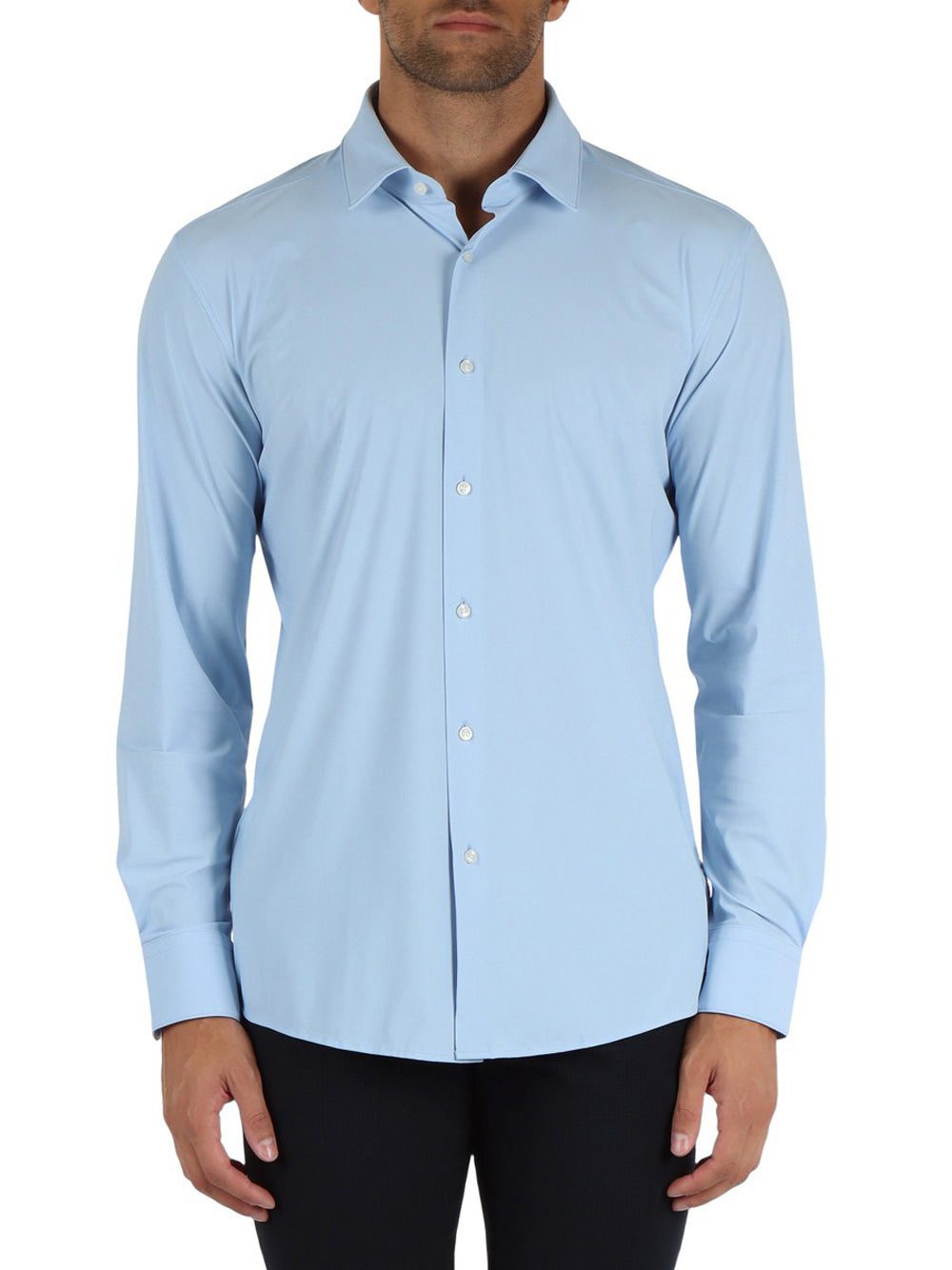 Camicia Classica Hugo Boss Hank da Uomo - Celeste