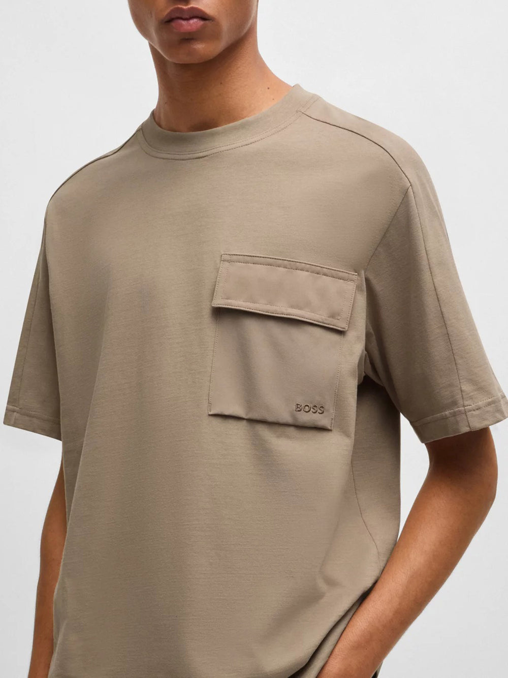 T-shirt Hugo Boss Pocketcargo da Uomo - Beige