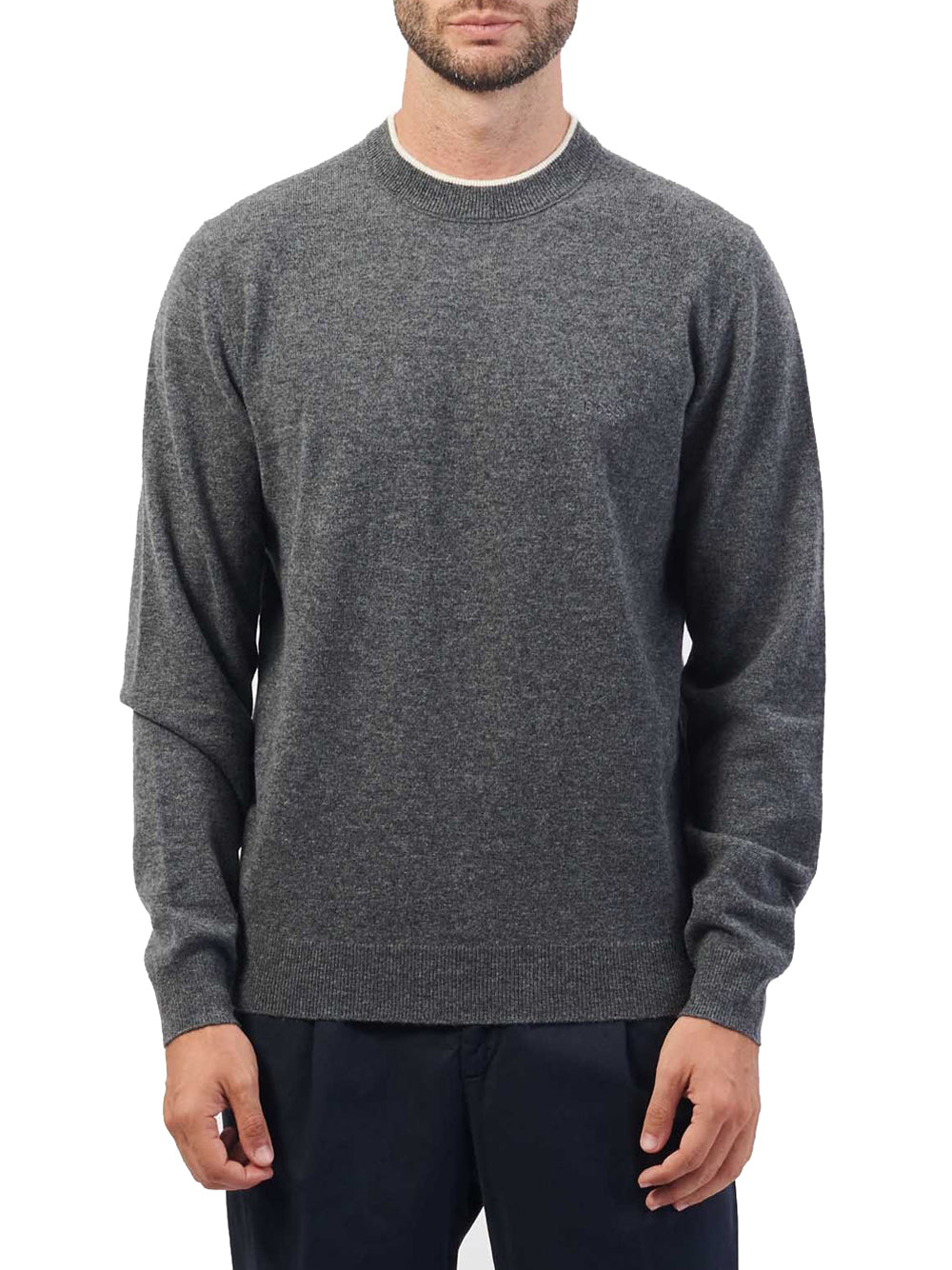 Pullover Hugo Boss Ebacio da Uomo - Grigio