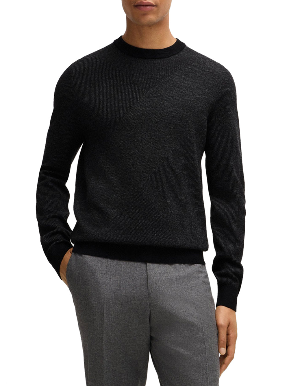 Pullover Hugo Boss Eclaus da Uomo - Nero