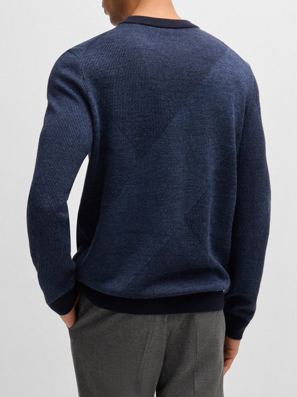 Pullover Hugo Boss Eclaus da Uomo - Blu