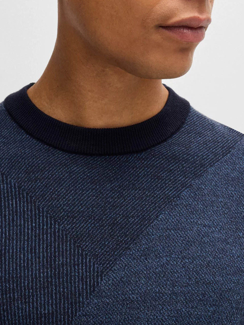 Pullover Hugo Boss Eclaus da Uomo - Blu