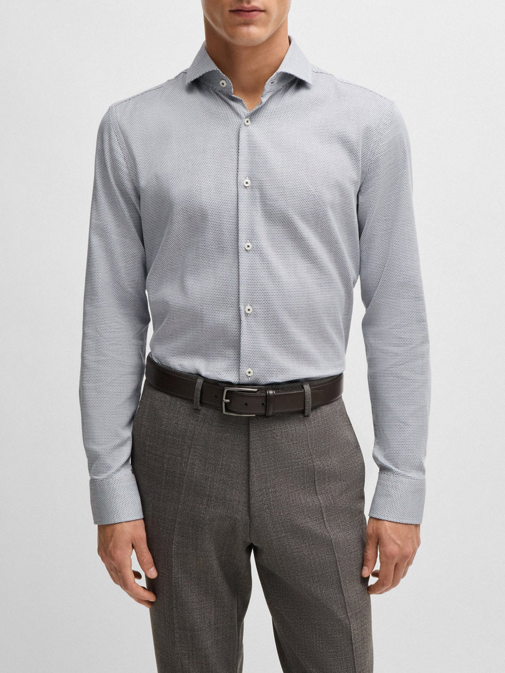 Camicia Hugo Boss Hank Spread da Uomo - Blu