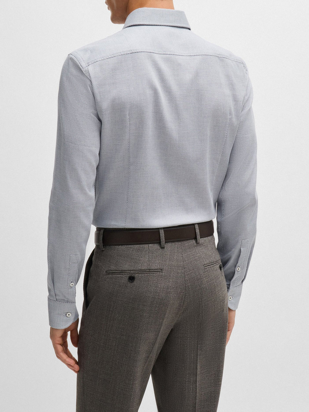 Camicia Hugo Boss Hank Spread da Uomo - Blu