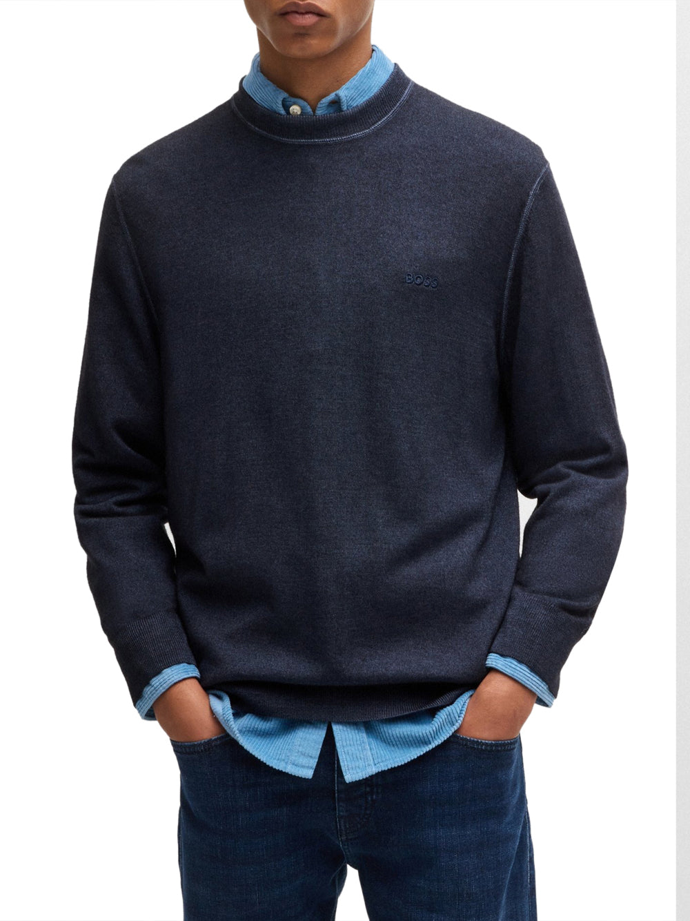 Pullover Hugo Boss Astefano da Uomo - Blu